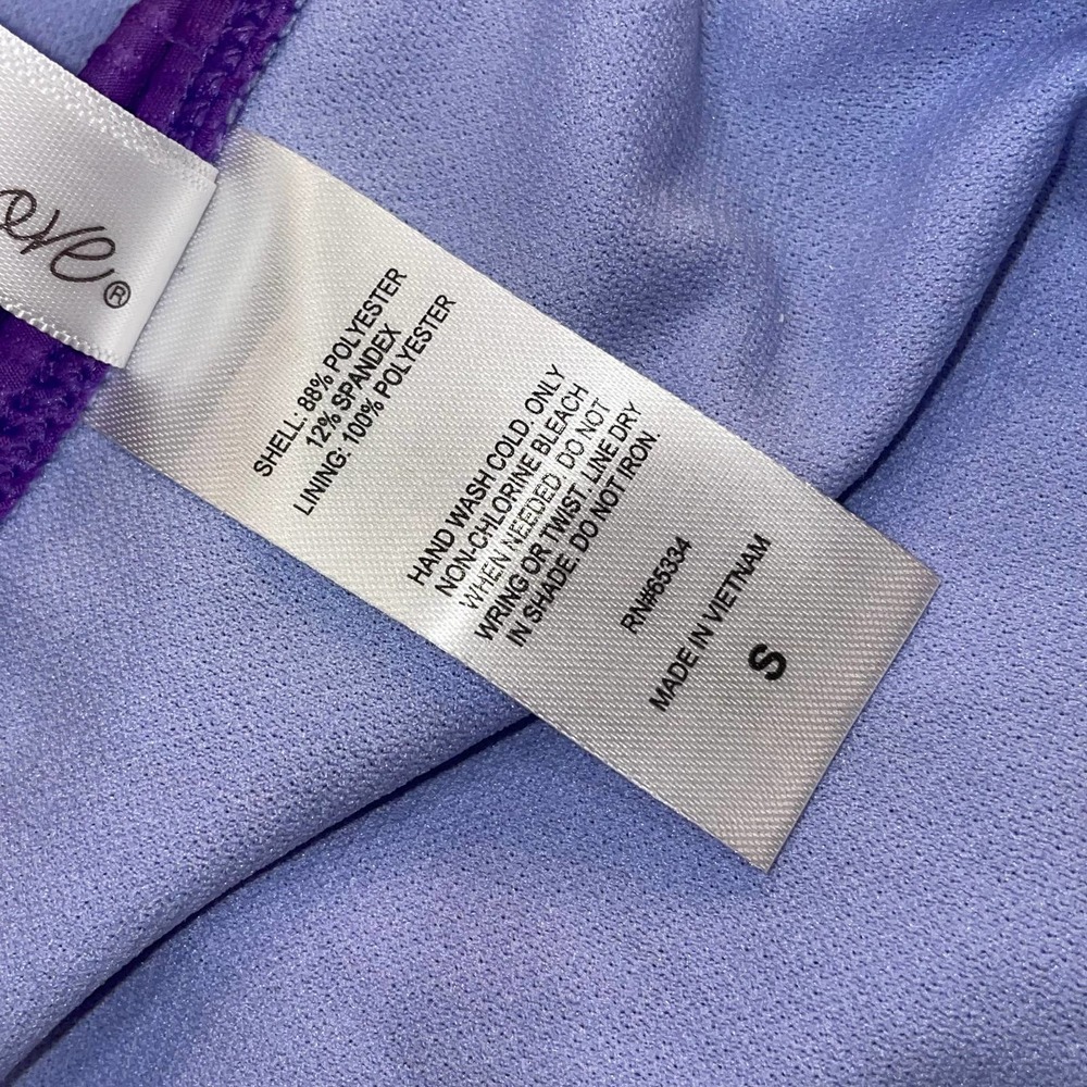 Salt + Cove Jrs' Raised Rib Strappy Bralette high waisted Bikini set, purple XS - Picture 7 of 11